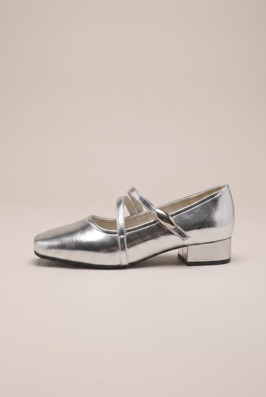 Margaux | French Style Low Heel Mary Jane Shoes Square-Toe Velcro Strap Flats