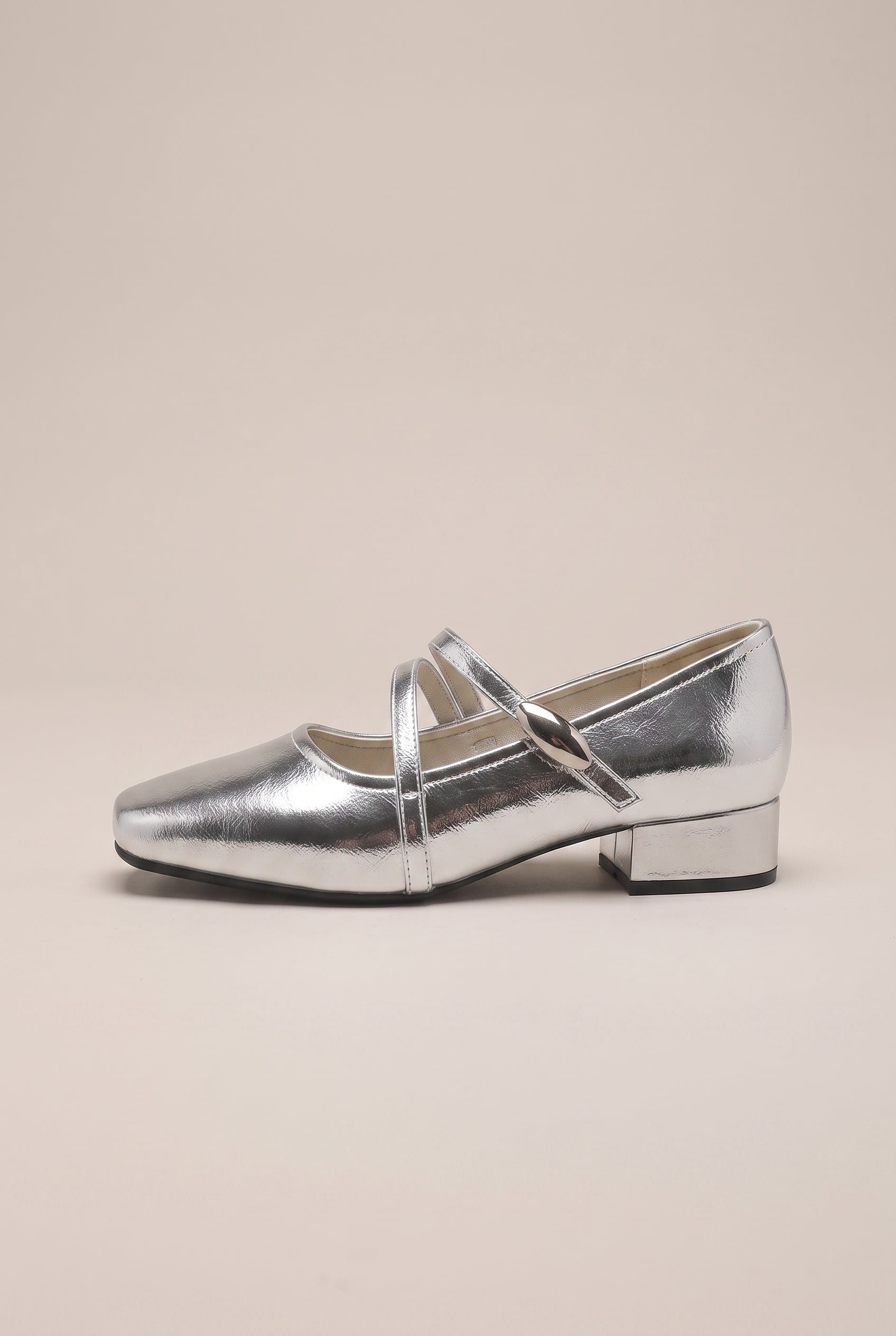 Margaux | French Style Low Heel Mary Jane Shoes Square-Toe Velcro Strap Flats