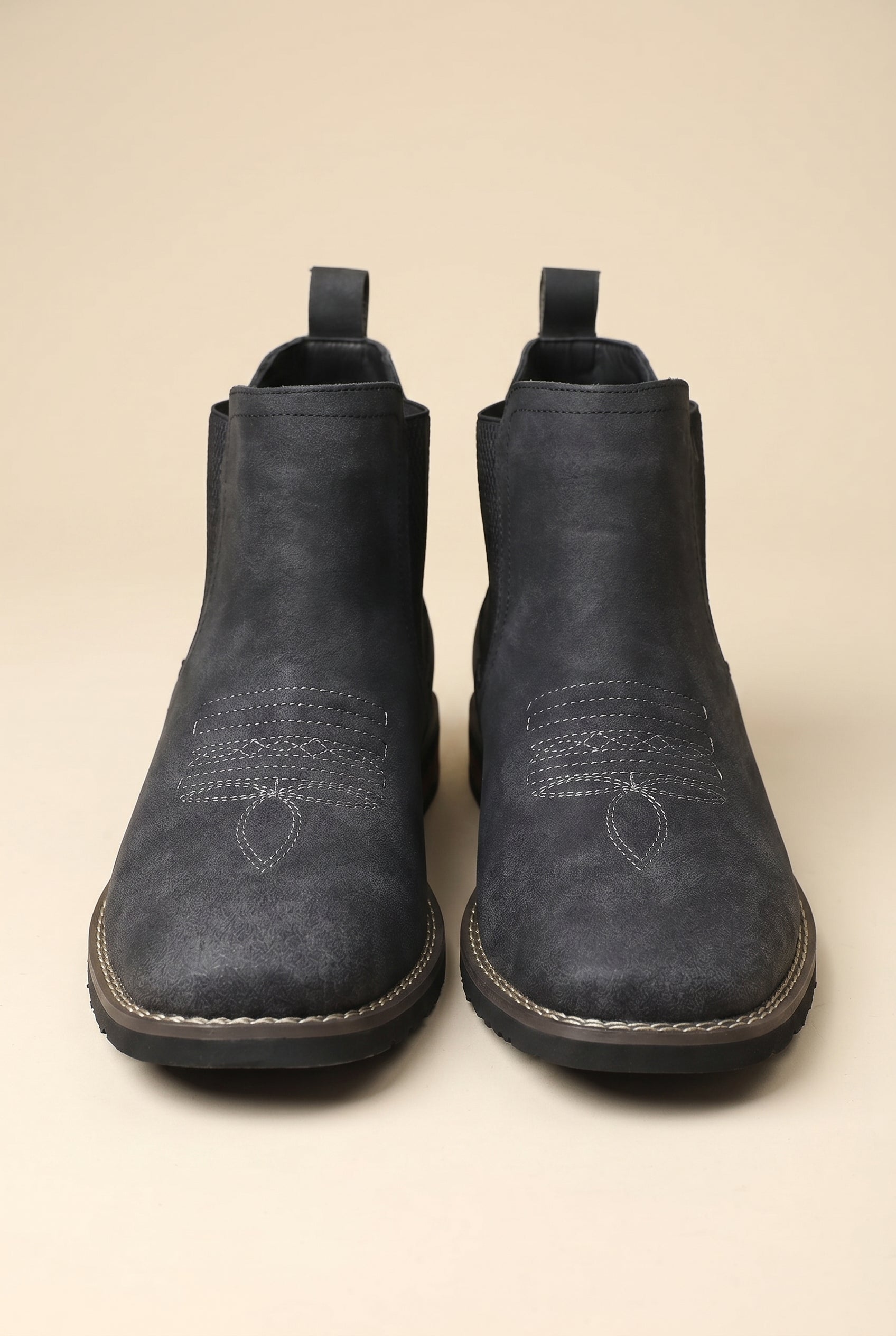 Bastion | Men's Chelsea Mid-Calf Boots Slip-On Leather British Style Boots