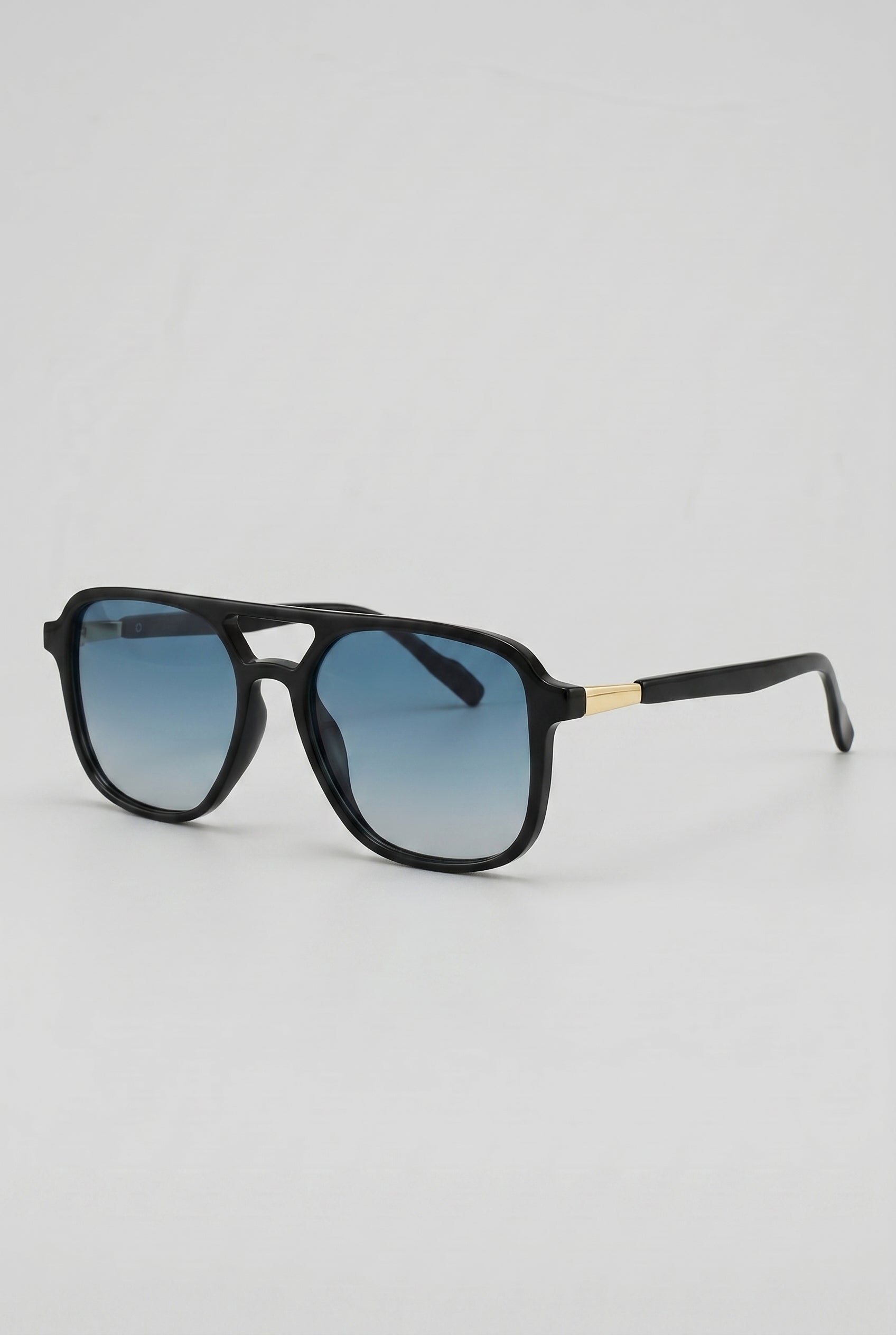 Noir | Square Polarized Sunglasses Retro Double Bridge UV400 TAC Lens