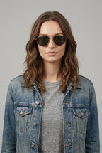 Nocturne | Metal Frame Sunglasses Retro Gold UV400 Gradient Lens Full Frame