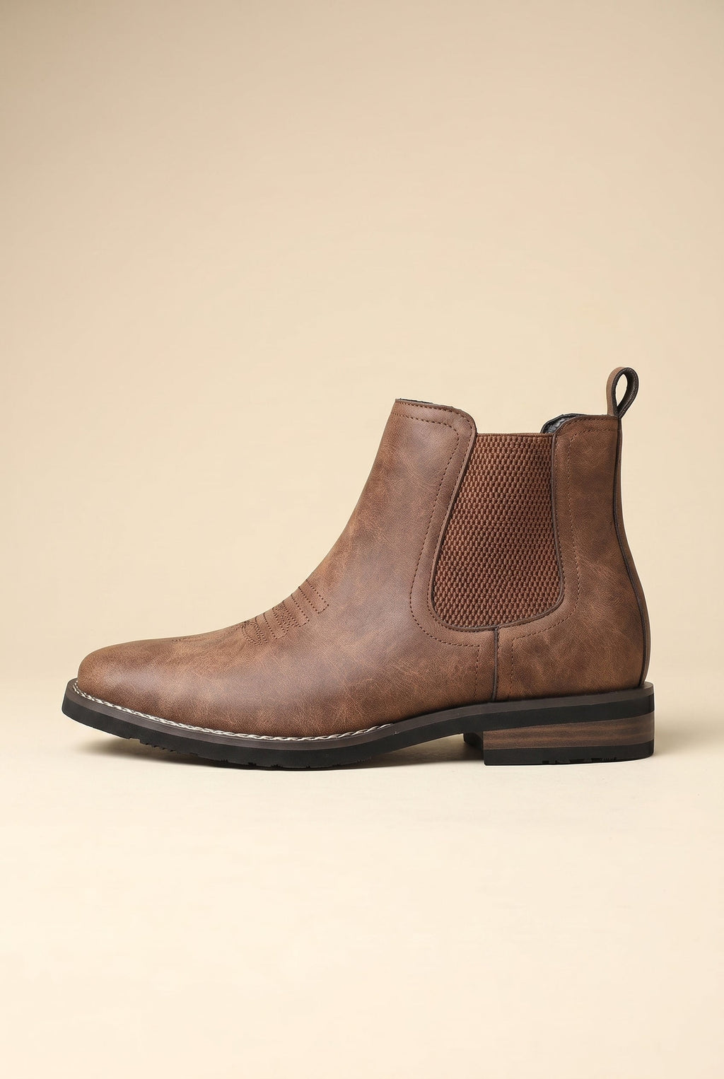 Bastion | Men's Chelsea Mid-Calf Boots Slip-On Leather British Style Boots