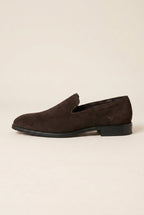 Apollo | Men's Suede Loafers Slip-On Red Sole Casual British Style Shoes