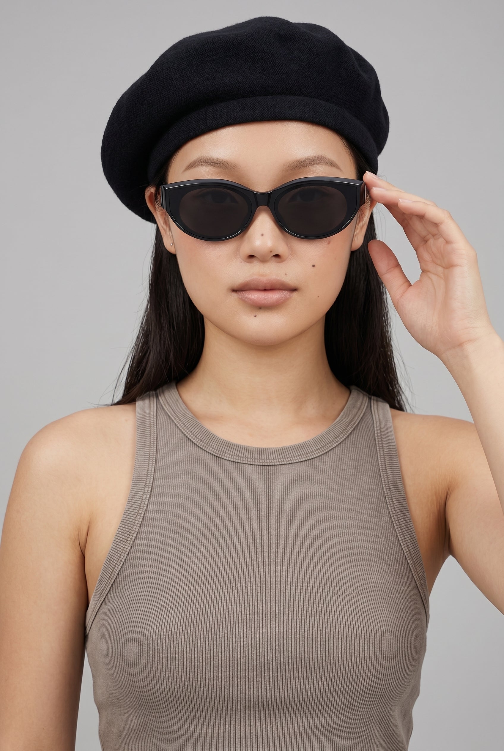 Nocturne | Cat Eye Sunglasses Black Small Frame UV400 Lightweight PC