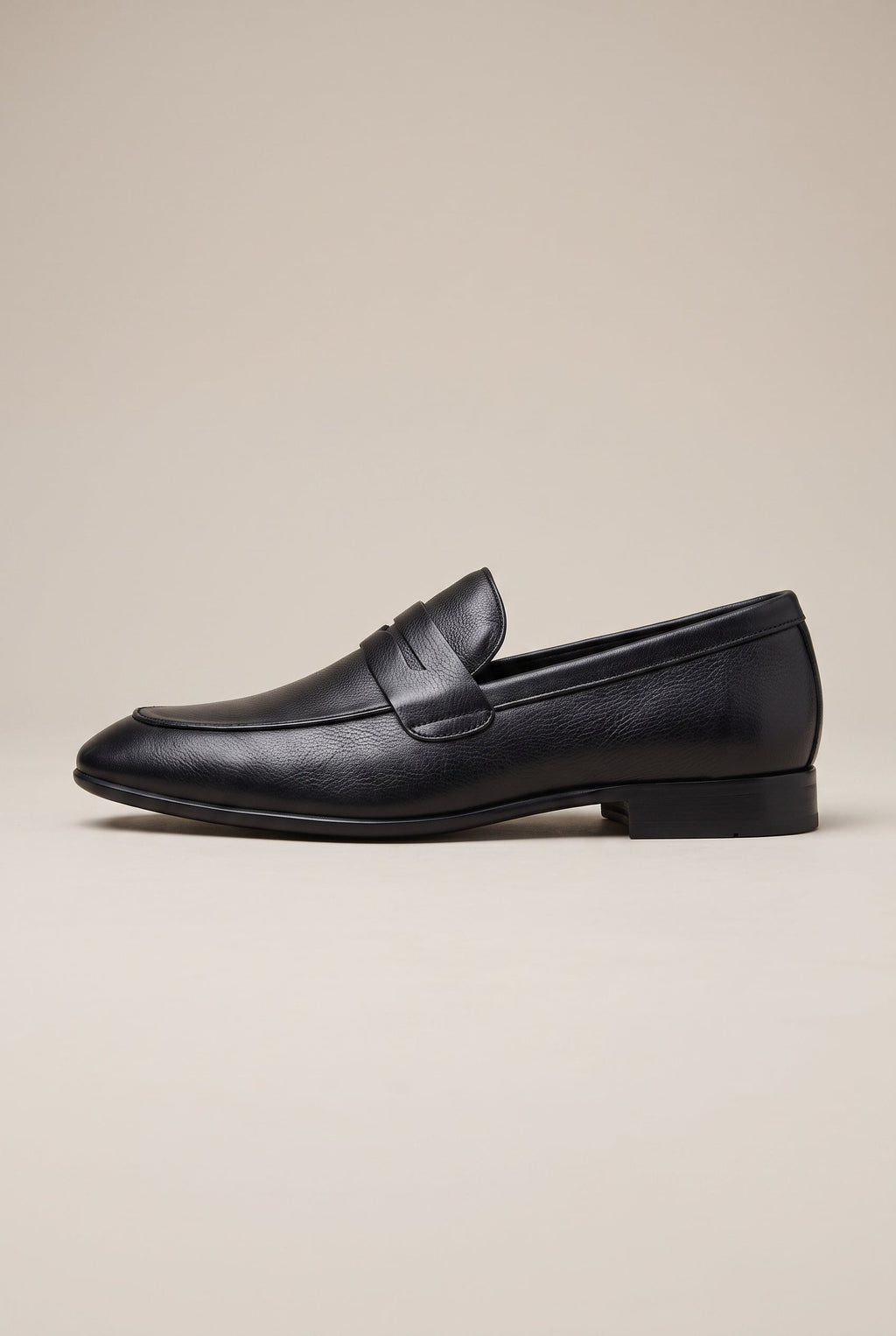 Repere | Men's Leather Slip-On Shoes Perforated Breathable Round-Toe Casual Loafers