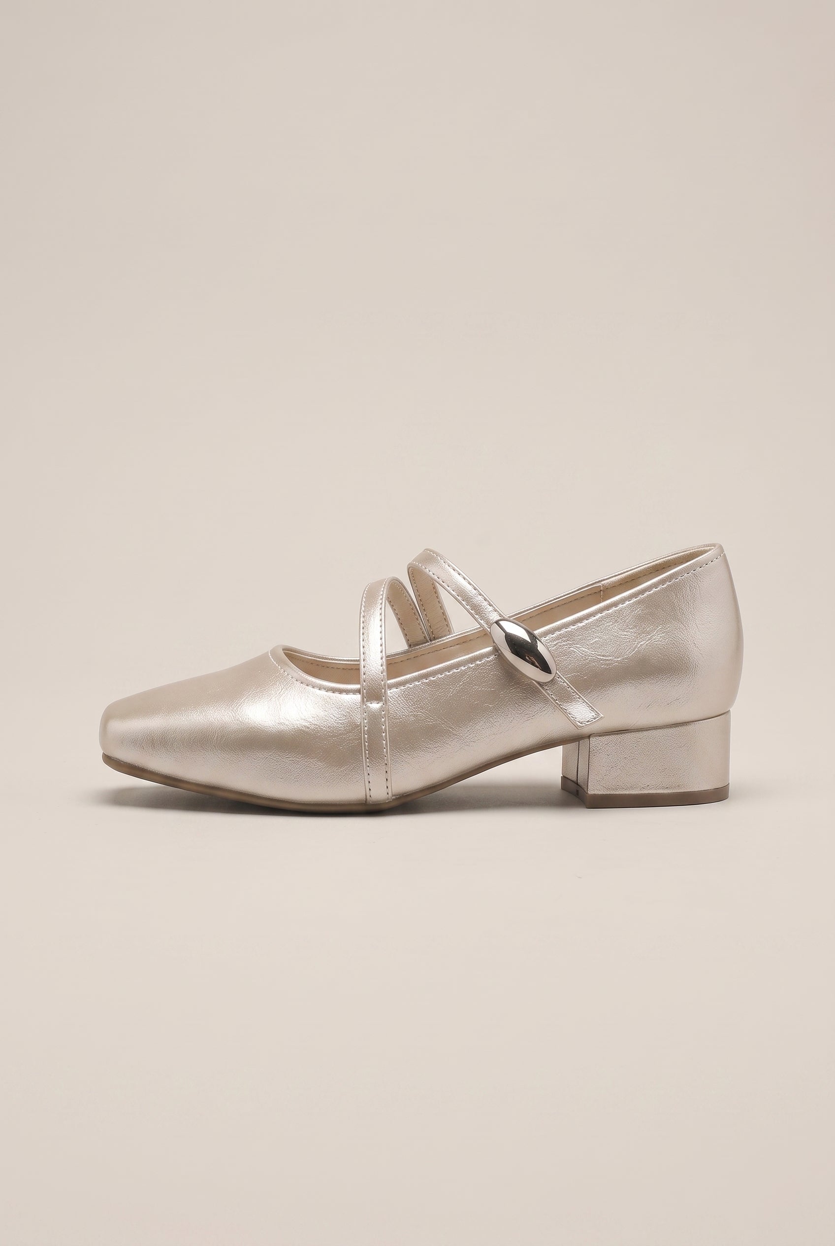 Margaux | French Style Low Heel Mary Jane Shoes Square-Toe Velcro Strap Flats