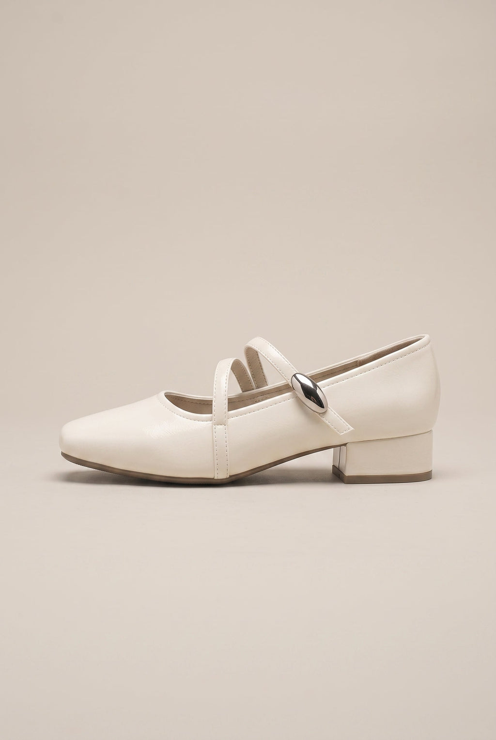 Margaux | French Style Low Heel Mary Jane Shoes Square-Toe Velcro Strap Flats