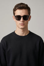 Noir | Square Polarized Sunglasses UV400 TR Frame TAC Lens Lightweight