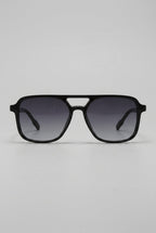 Noir | Square Polarized Sunglasses Retro Double Bridge UV400 TAC Lens