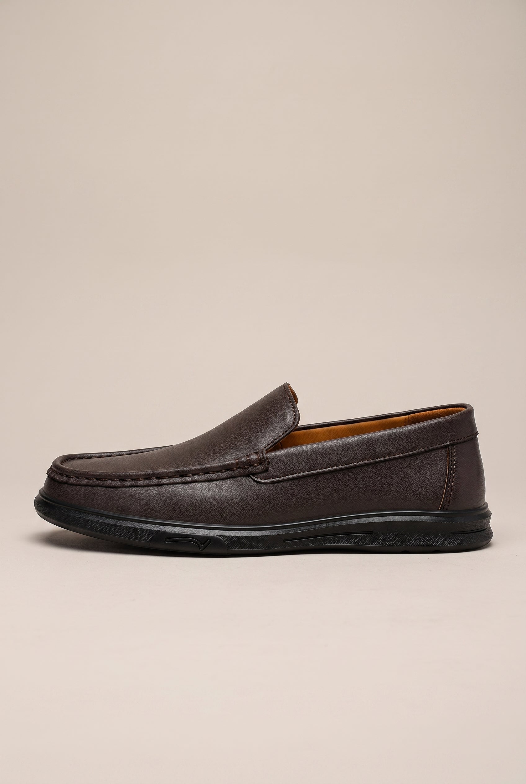 Racine | Men's Leather Slip-On Loafers Cowhide Round Toe Business Casual Shoes