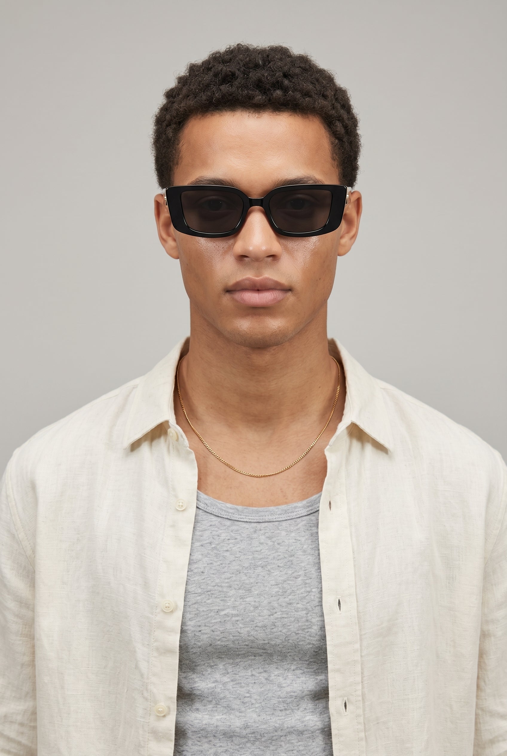 Noir | Frameless Square Sunglasses Rimless Lightweight UV400 Category 4 Lens