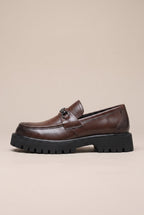 Ombre | Men's Height Increasing Patent Leather Loafers Slip-On Round-Toe Casual Shoes