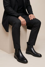 Repere | Men's Fleece Lined Chelsea Boots Slip-On Warm Winter Ankle Boots