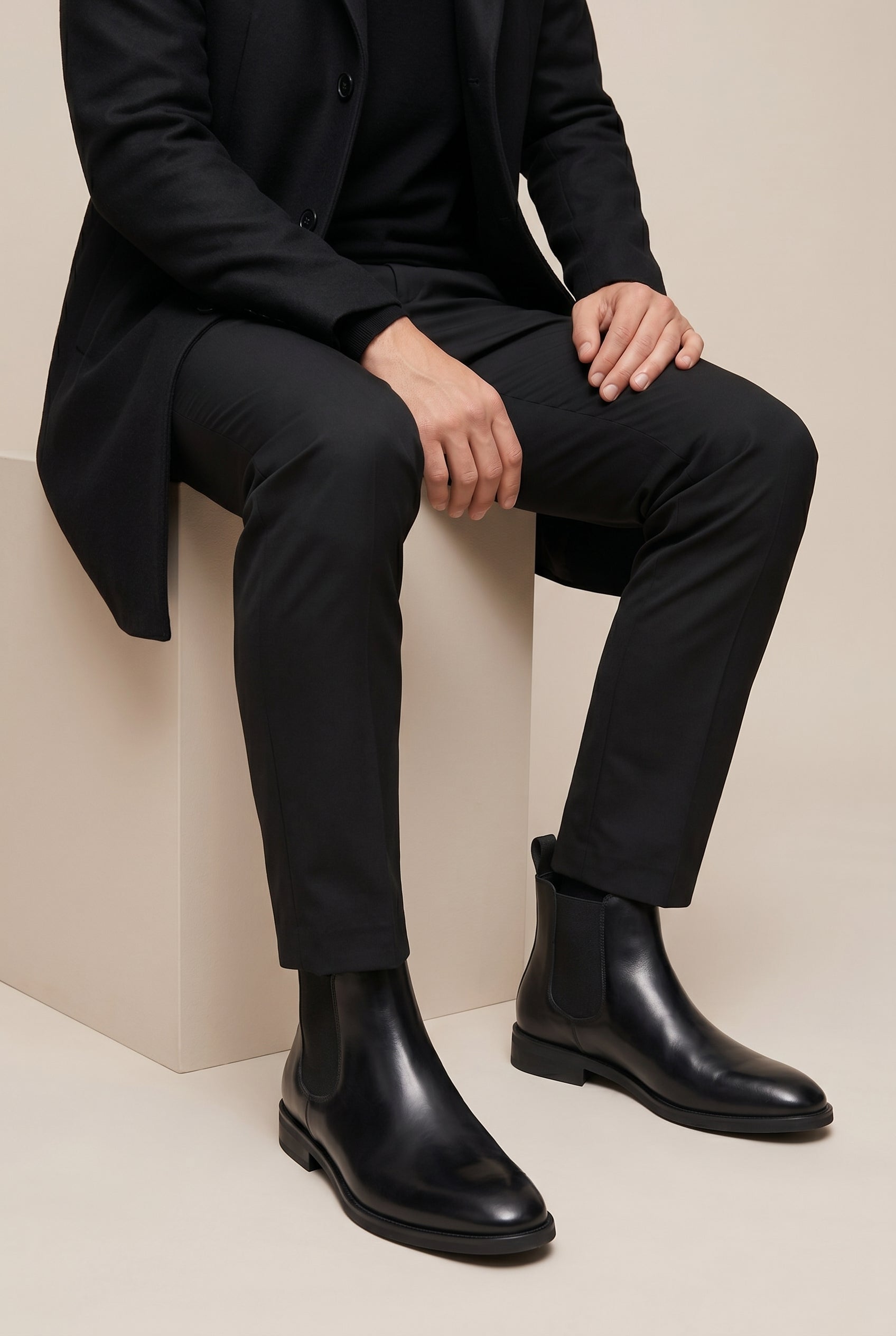 Repere | Men's Fleece Lined Chelsea Boots Slip-On Warm Winter Ankle Boots