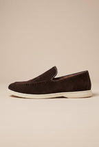 Repere | Men's Casual Slip-On Leather Shoes Round-Toe Lightweight Breathable Loafers