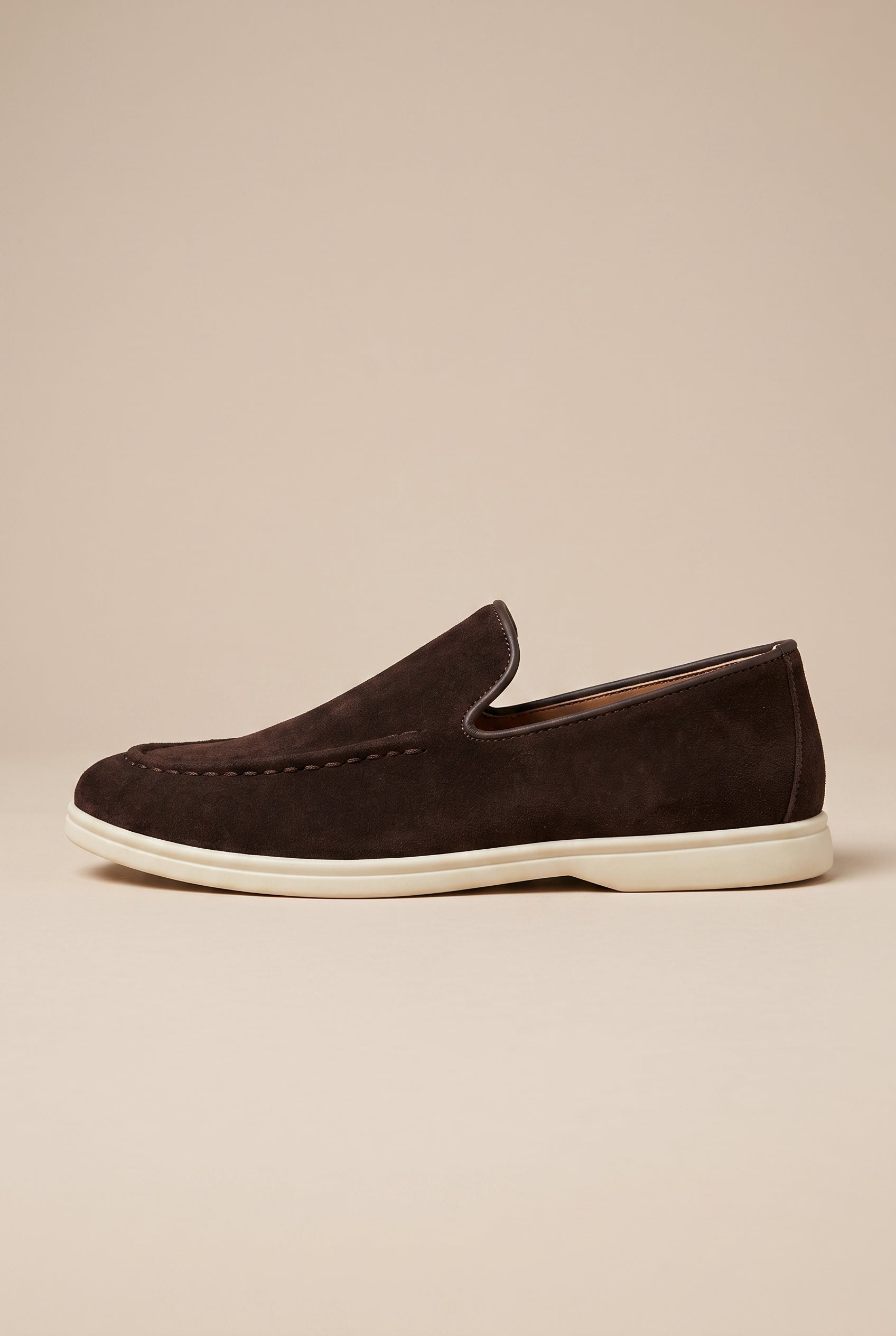 Repere | Men's Casual Slip-On Leather Shoes Round-Toe Lightweight Breathable Loafers