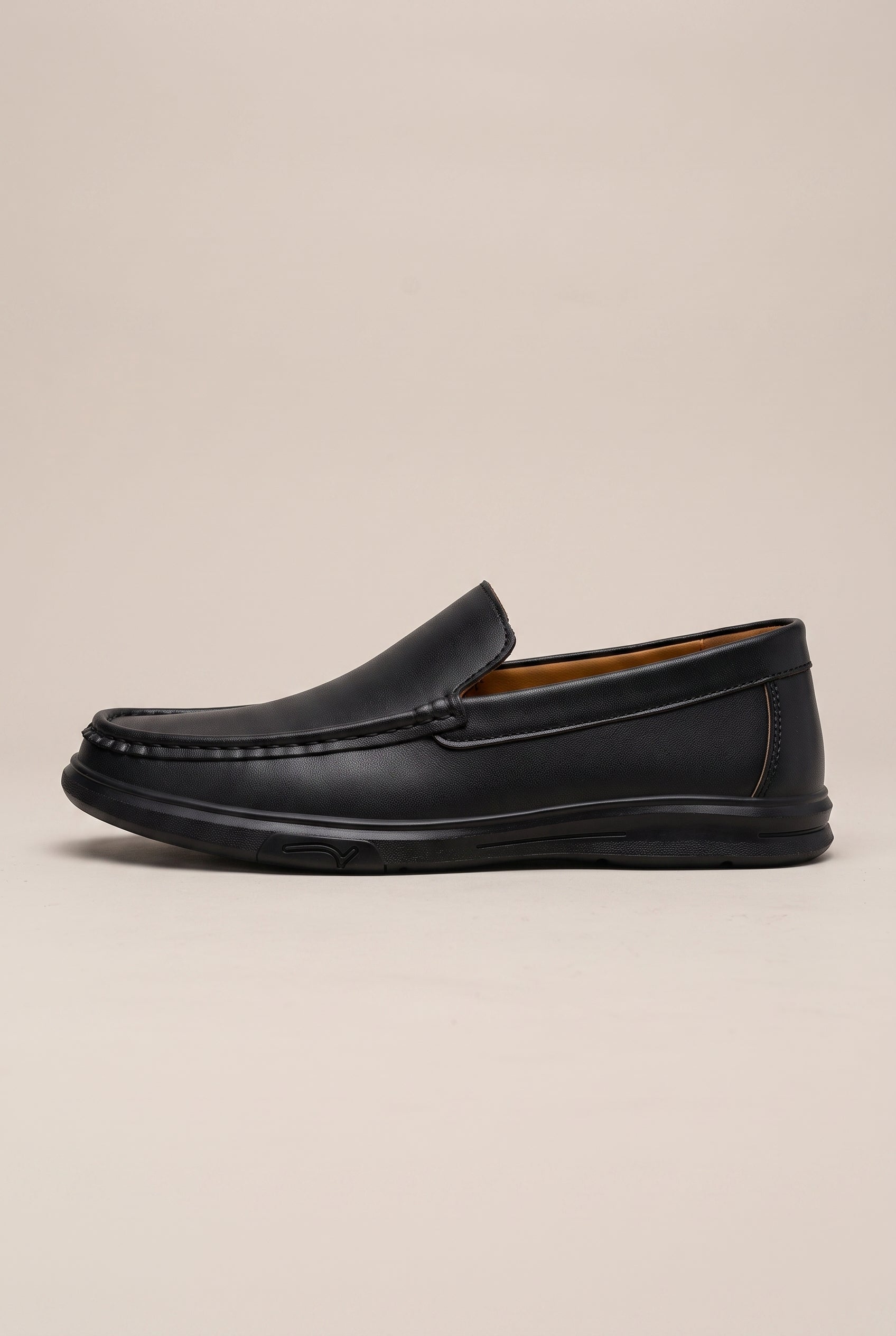 Racine | Men's Leather Slip-On Loafers Cowhide Round Toe Business Casual Shoes