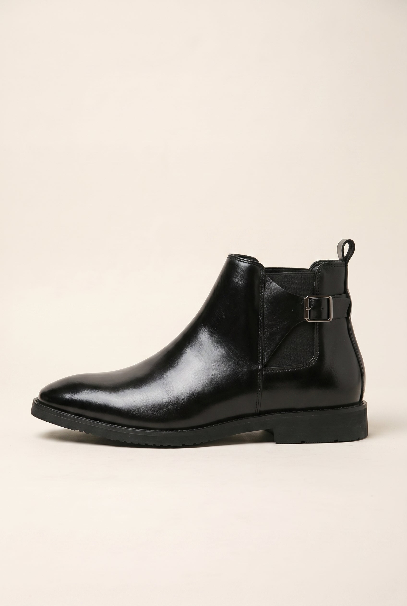 Facette | Men's Formal Casual Leather Boots Buckle Pointed Toe British Style Boots