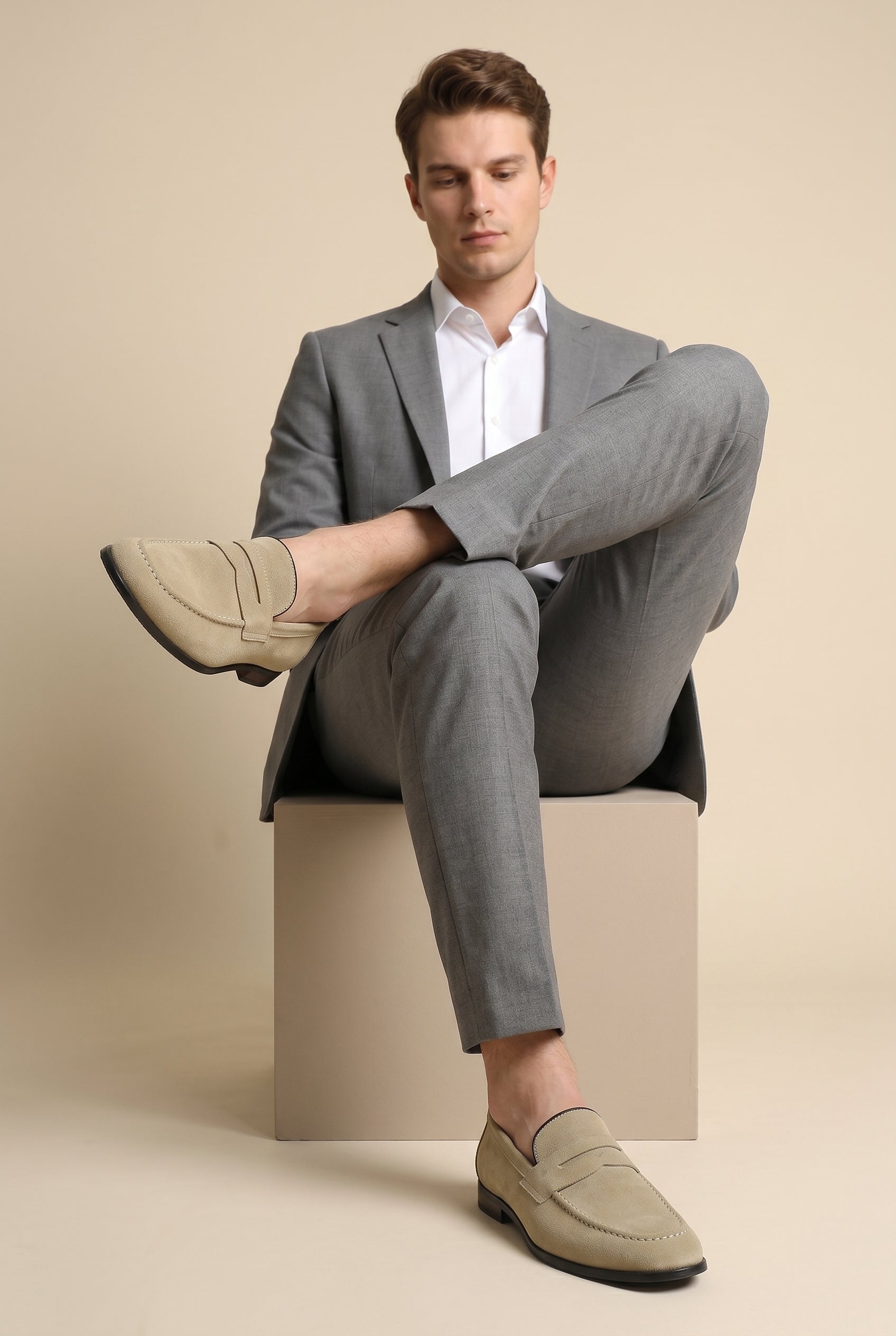 Repere | Men's Suede Slip-On Shoes Casual Breathable Loafers British Style