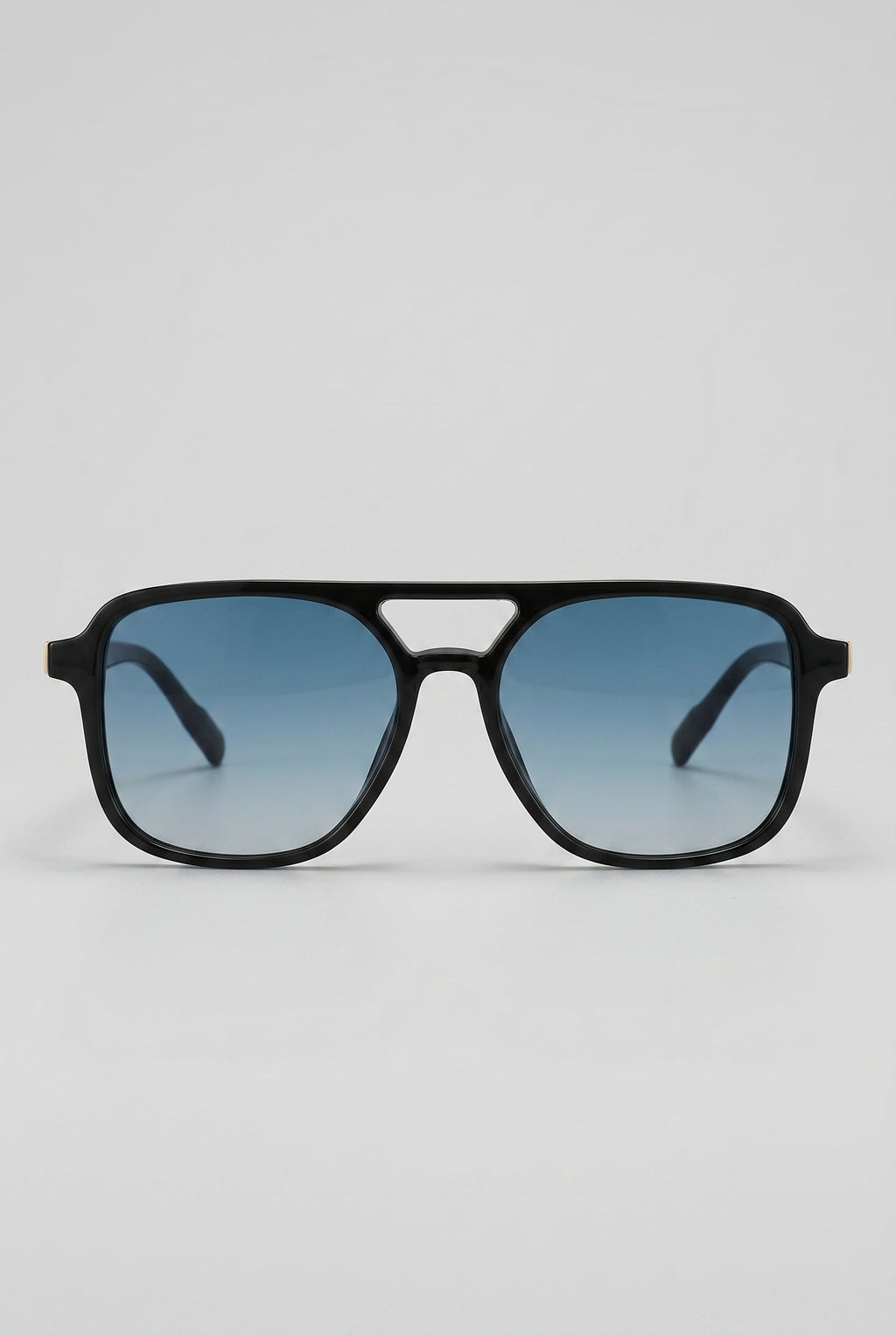 Noir | Square Polarized Sunglasses Retro Double Bridge UV400 TAC Lens