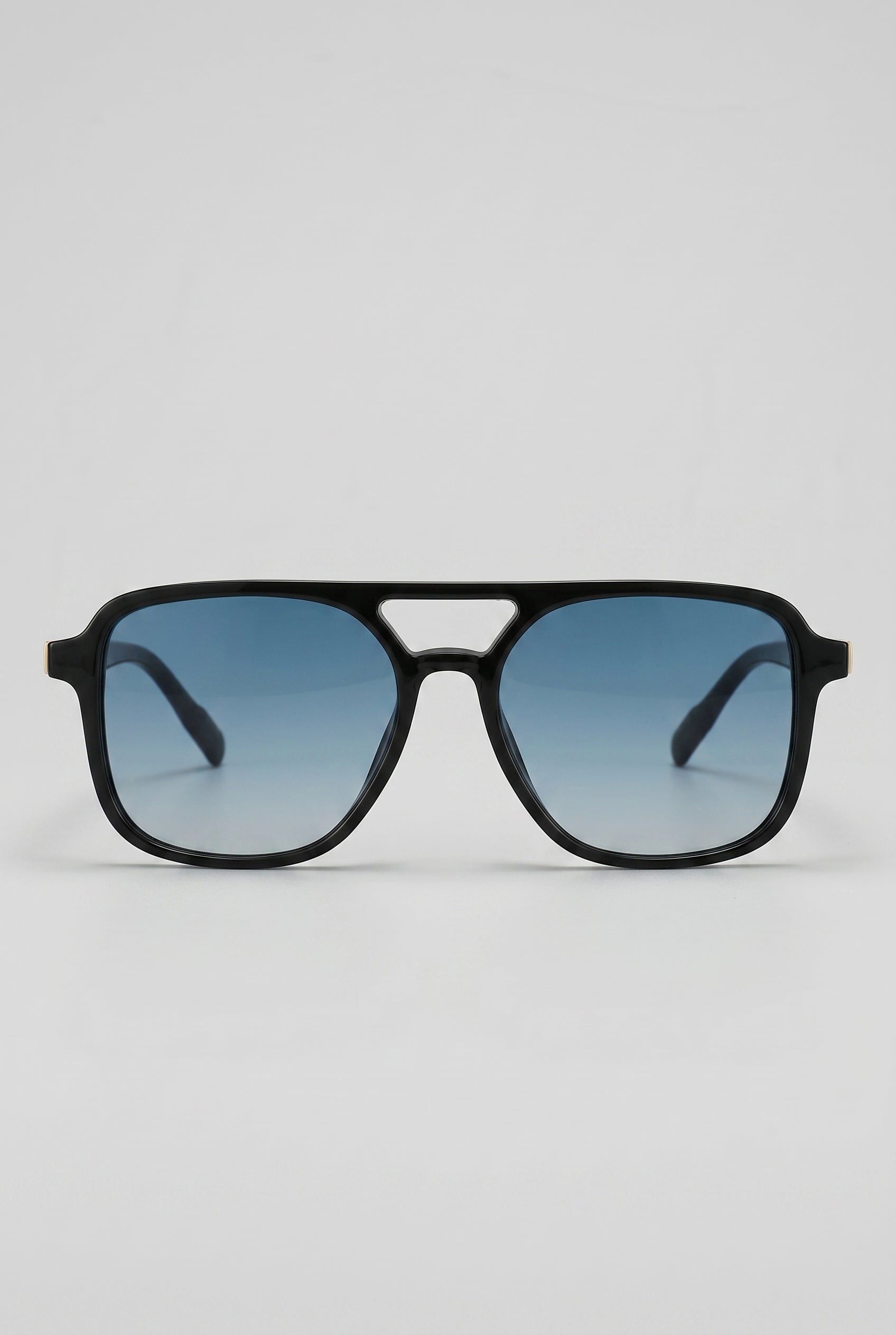 Noir | Square Polarized Sunglasses Retro Double Bridge UV400 TAC Lens
