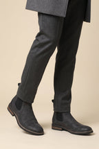 Bastion | Men's Chelsea Mid-Calf Boots Slip-On Leather British Style Boots