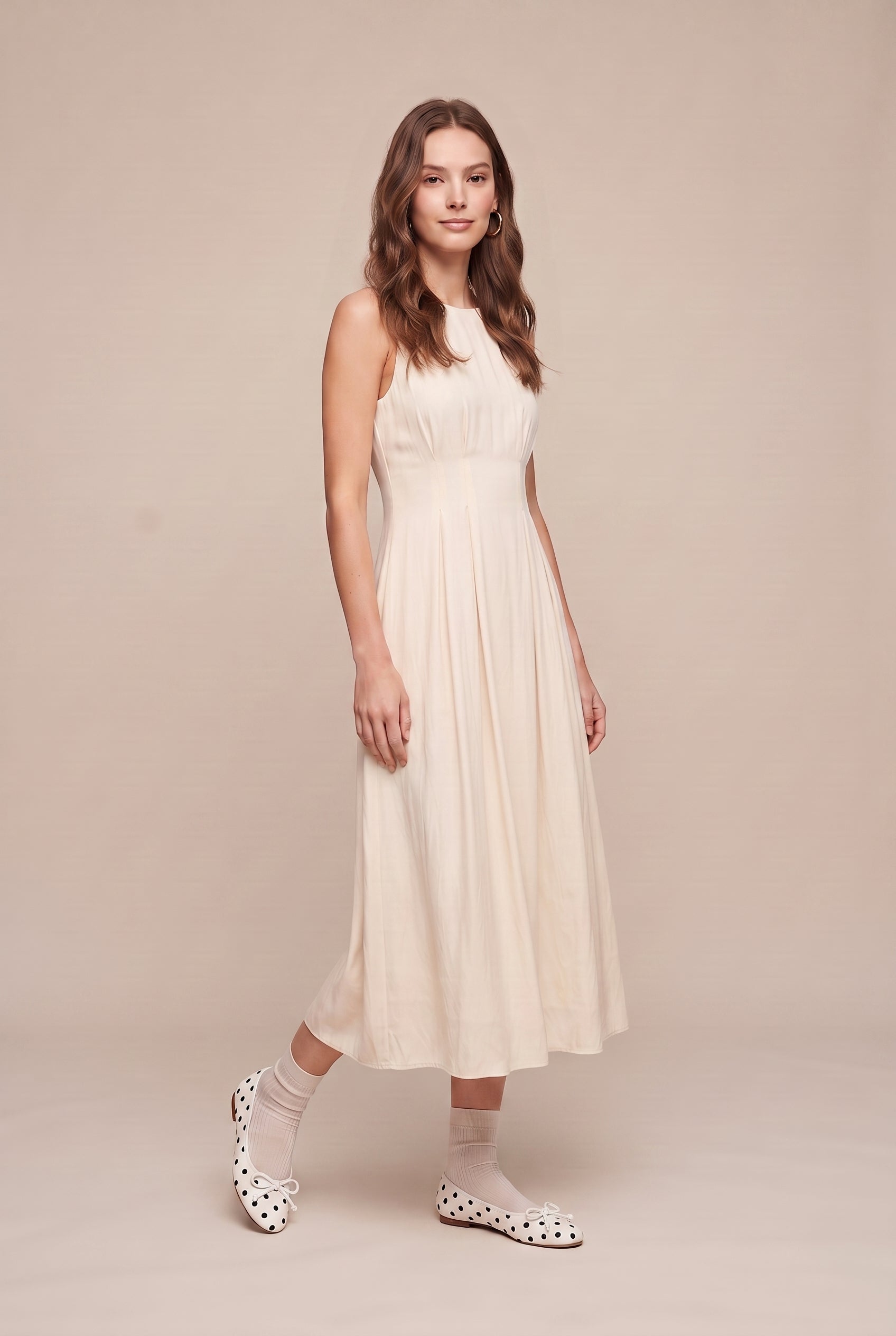 Seraphine | Polka Dot Bow Mary Jane Ballet Flats Round-Toe Ankle-Strap Retro Shoes