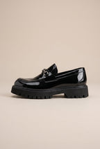 Ombre | Men's Height Increasing Patent Leather Loafers Slip-On Round-Toe Casual Shoes