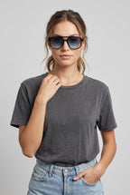 Noir | Square Polarized Sunglasses Retro Double Bridge UV400 TAC Lens