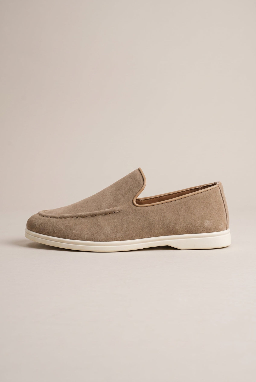 Repere | Men's Casual Slip-On Leather Shoes Round-Toe Lightweight Breathable Loafers