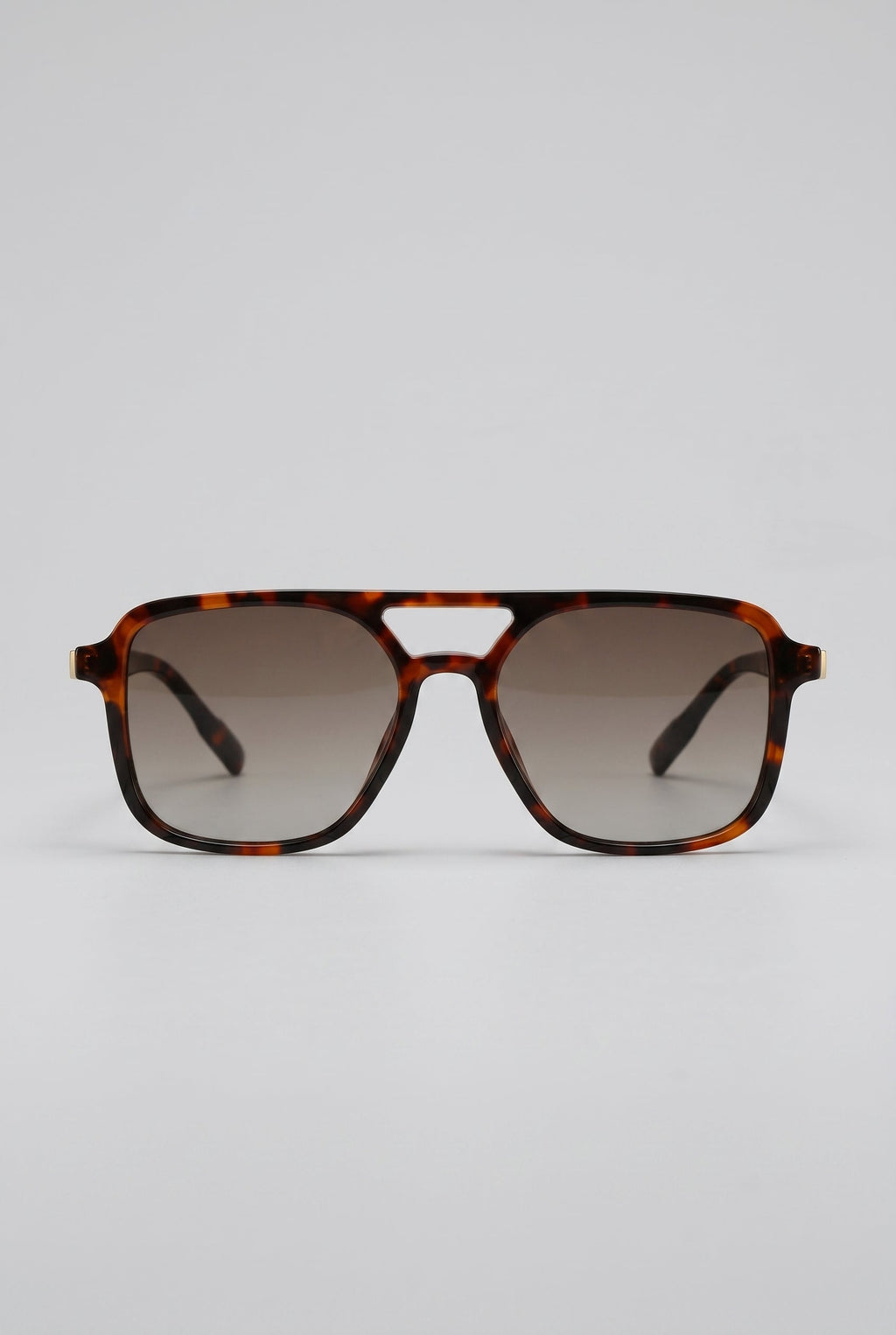 Noir | Square Polarized Sunglasses Retro Double Bridge UV400 TAC Lens