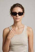 Noir | Frameless Square Sunglasses Rimless Lightweight UV400 Category 4 Lens