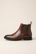 Ombre | Men's Classic Chelsea Boots Winter Leather Ankle Boots Slip-On