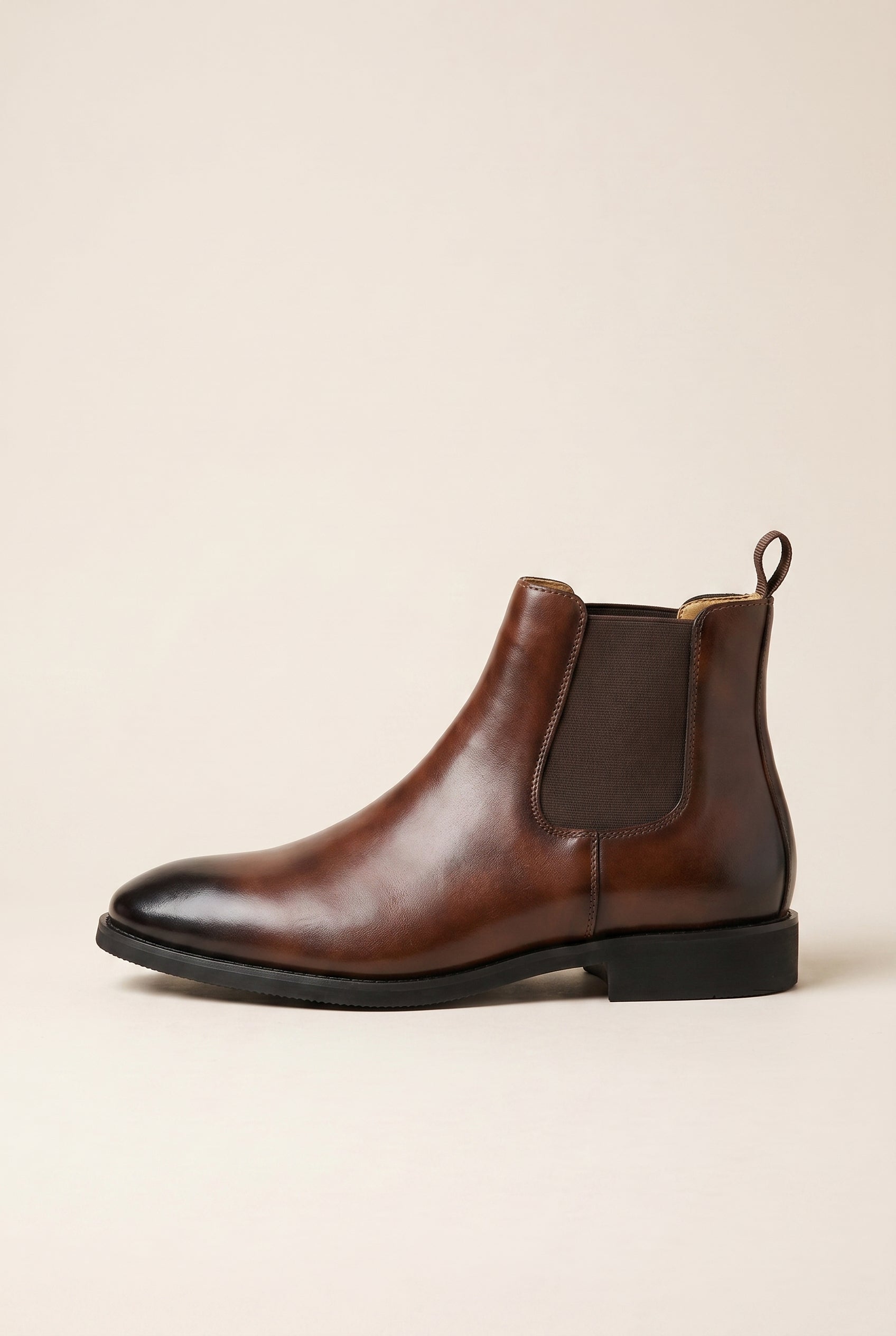 Ombre | Men's Classic Chelsea Boots Winter Leather Ankle Boots Slip-On