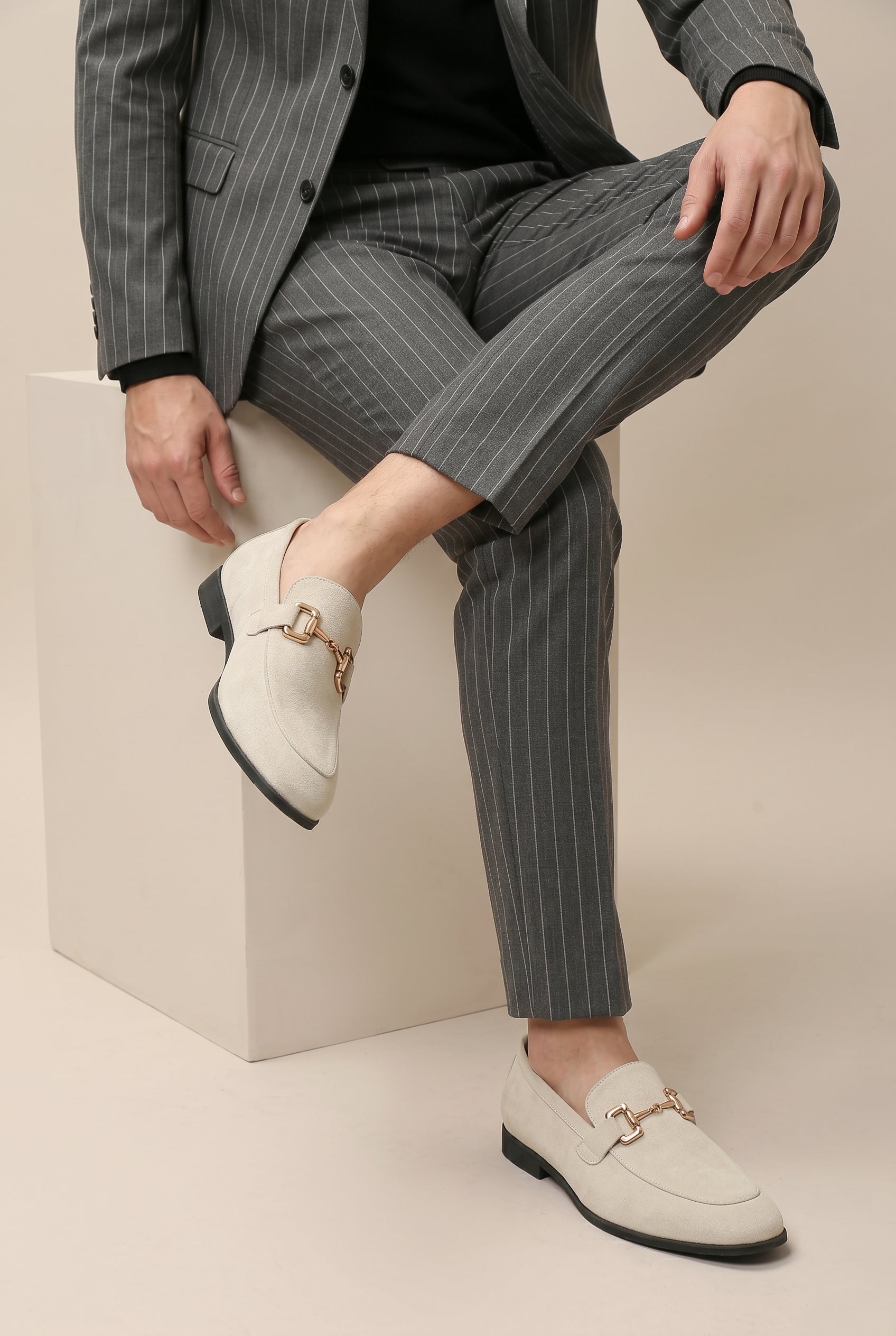 Apollo | Men's Leather Loafers Slip-On Pointed Toe Formal Casual Dress Shoes