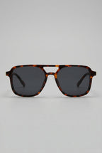 Noir | Square Polarized Sunglasses Retro Double Bridge UV400 TAC Lens