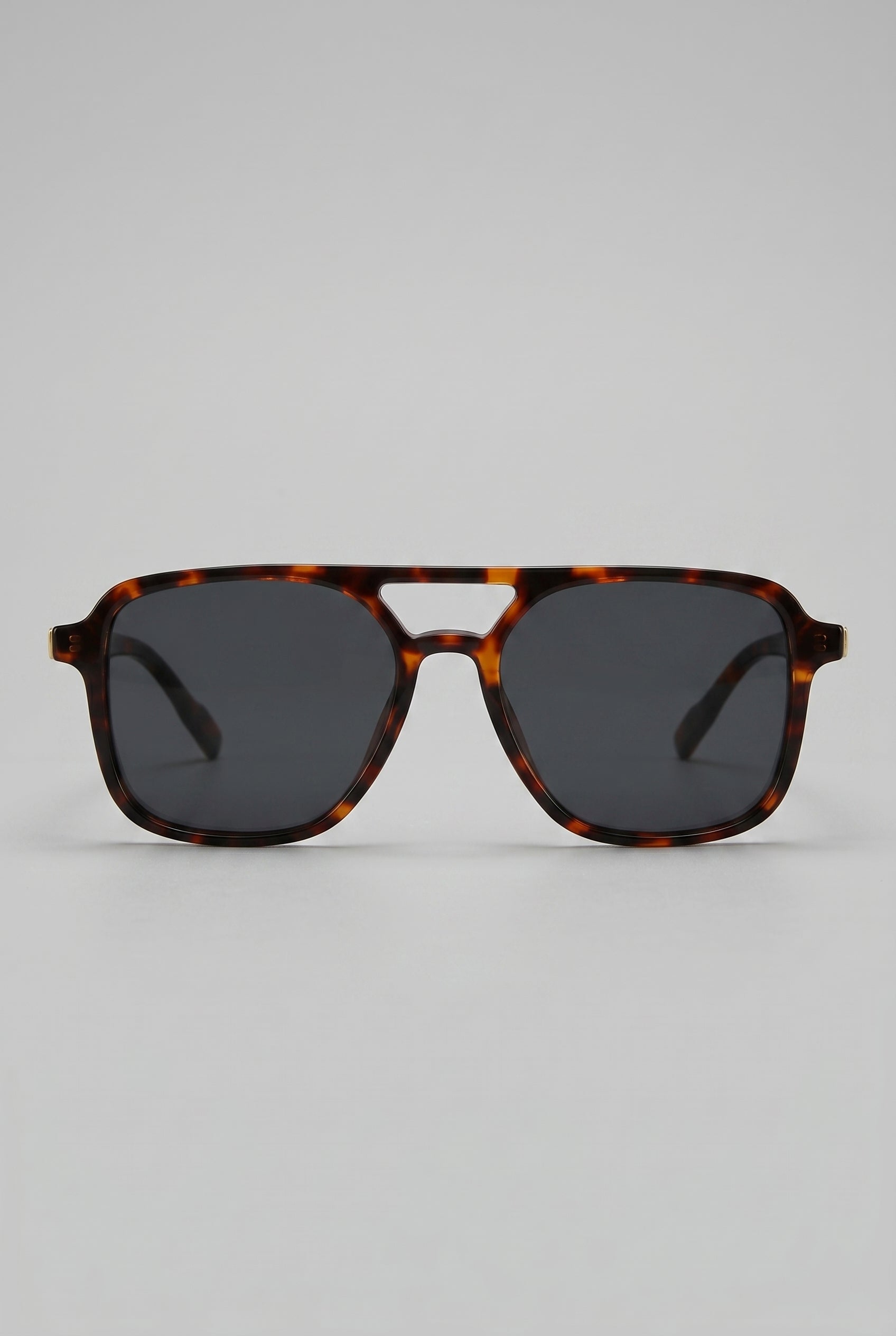 Noir | Square Polarized Sunglasses Retro Double Bridge UV400 TAC Lens