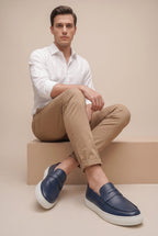 Apollo | Men's Slip-On Casual Sneakers Breathable Lightweight Round Toe Shoes