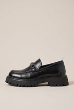 Ombre | Men's Height Increasing Patent Leather Loafers Slip-On Round-Toe Casual Shoes