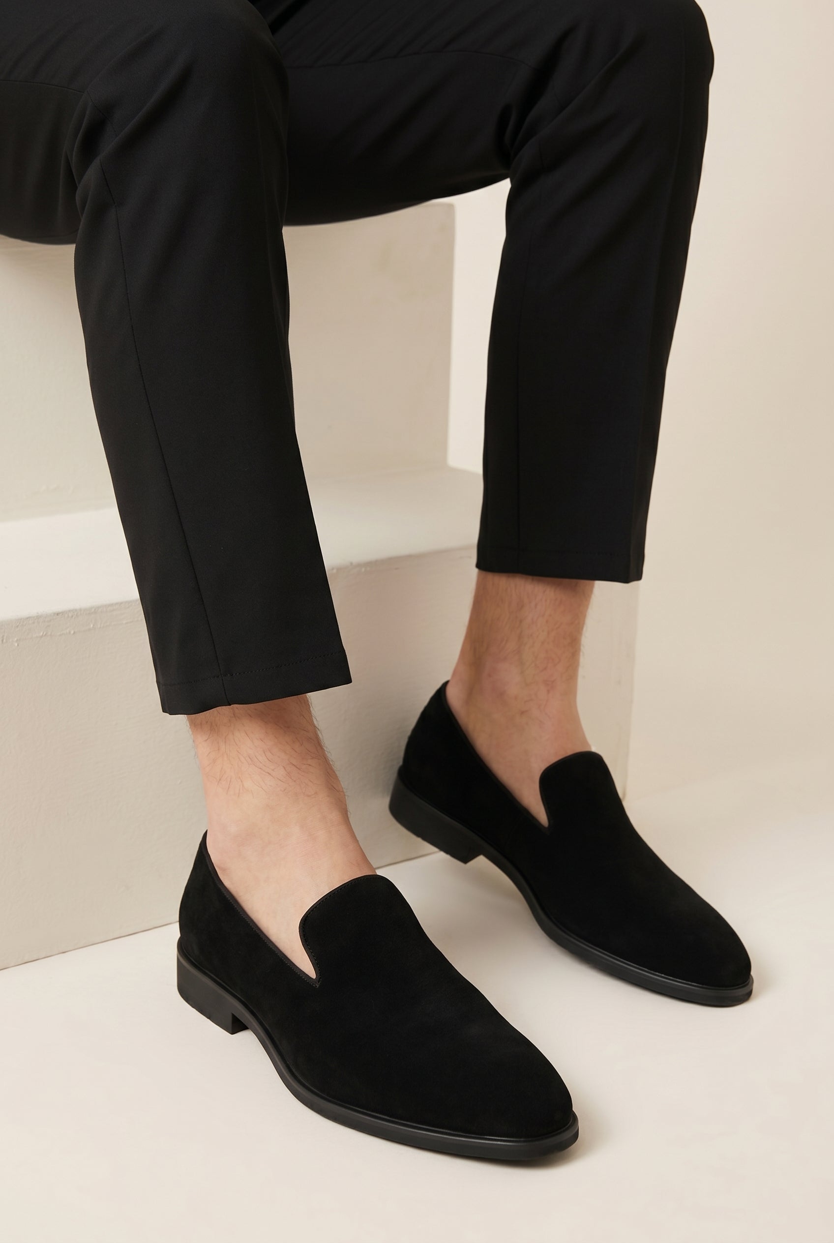 Apollo | Men's Suede Loafers Slip-On Red Sole Casual British Style Shoes