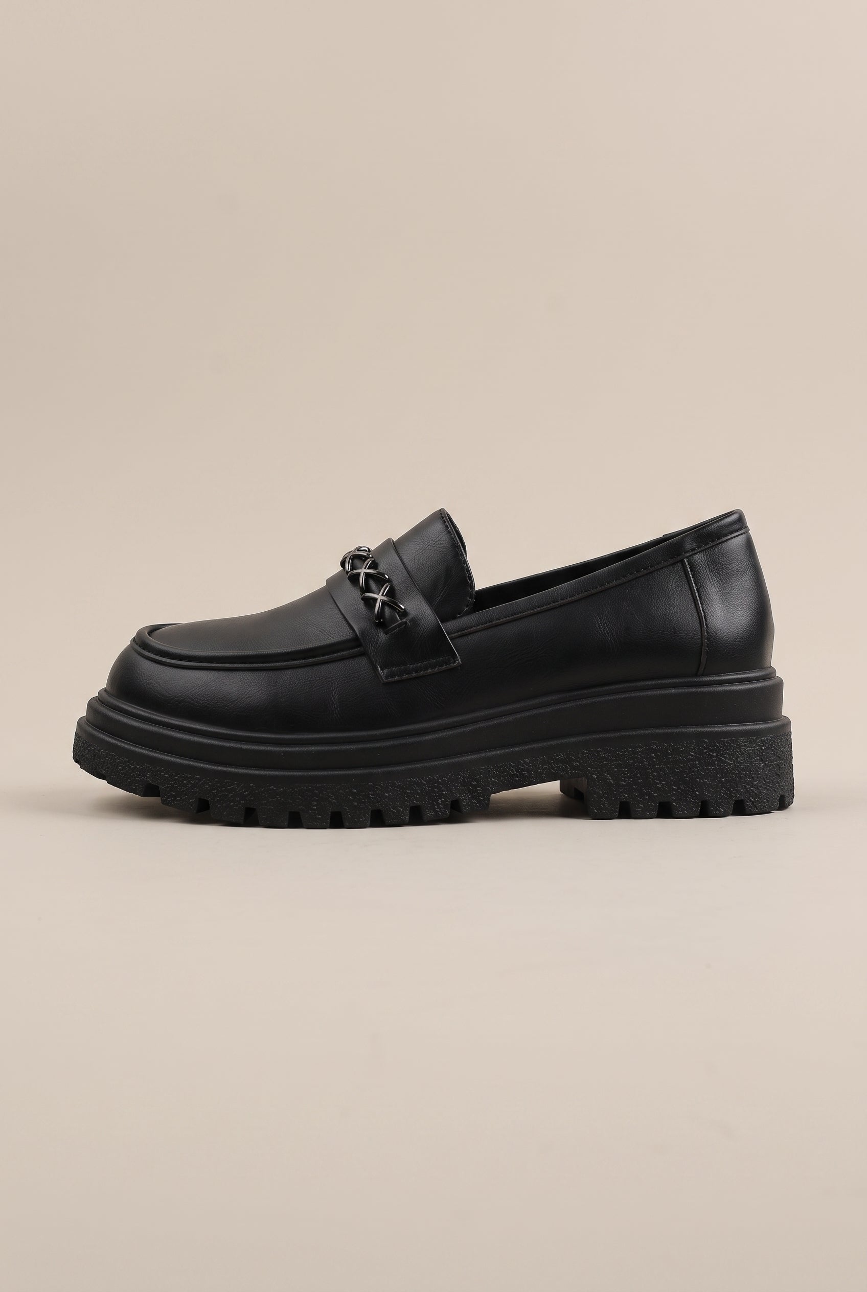Ondine | Women's Mary Jane Leather Flat Shoes Round-Toe Mid Heel French Retro Shoes