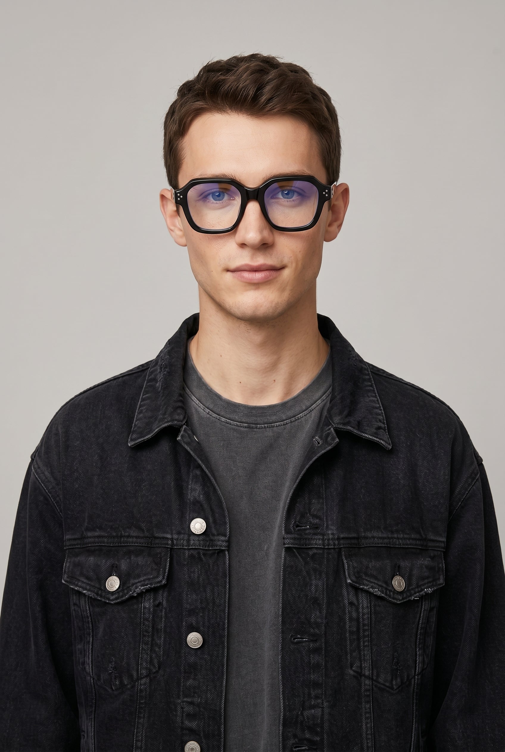 Vantage | Anti Blue Light Glasses Hexagon Square Frame Large Geometric PC
