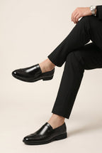 Facette | Men's Leather Slip-On Shoes Pointed Toe Breathable Dress Shoes