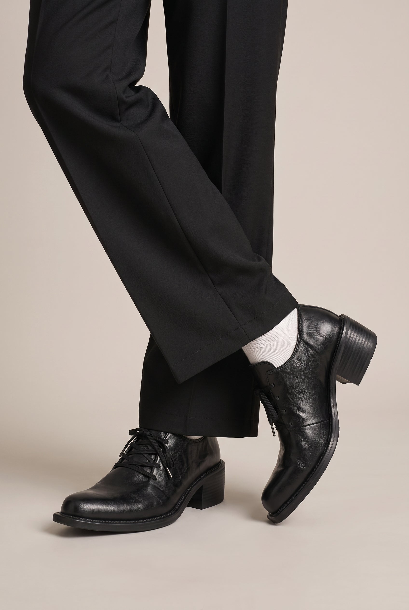 Facette | Men's Leather Derby Shoes Pointed-Toe Lace-Up Dress Shoes