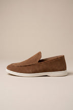 Repere | Men's Casual Slip-On Leather Shoes Round-Toe Lightweight Breathable Loafers