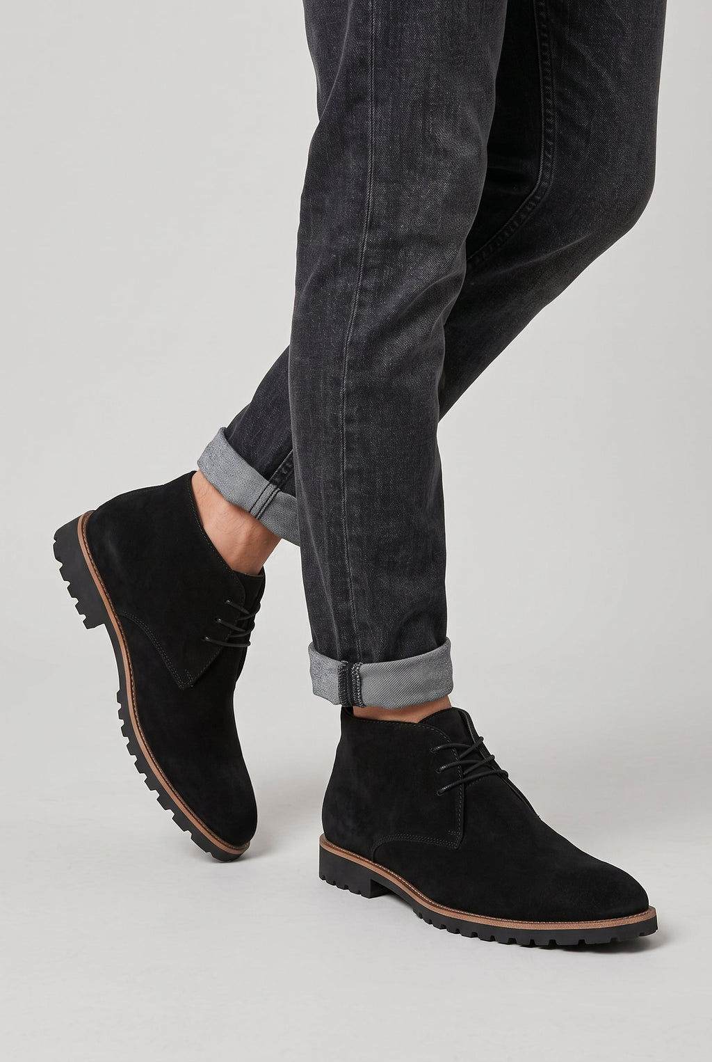 Facette | Pointed Toe Lace-Up Martin Boots Men's Low Heel Chelsea Ankle Boots