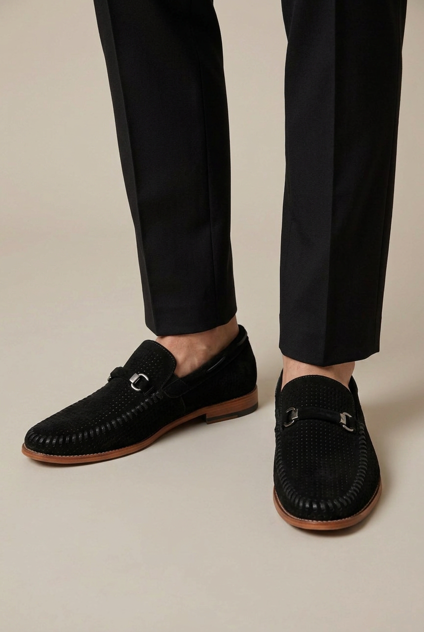 Facette | Men's Leather Loafers Almond Toe Slip-On