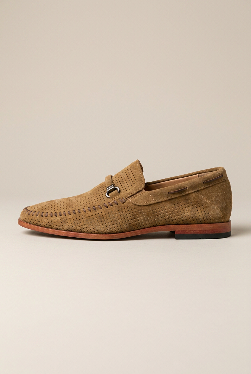 Facette | Men's Leather Loafers Almond Toe Slip-On
