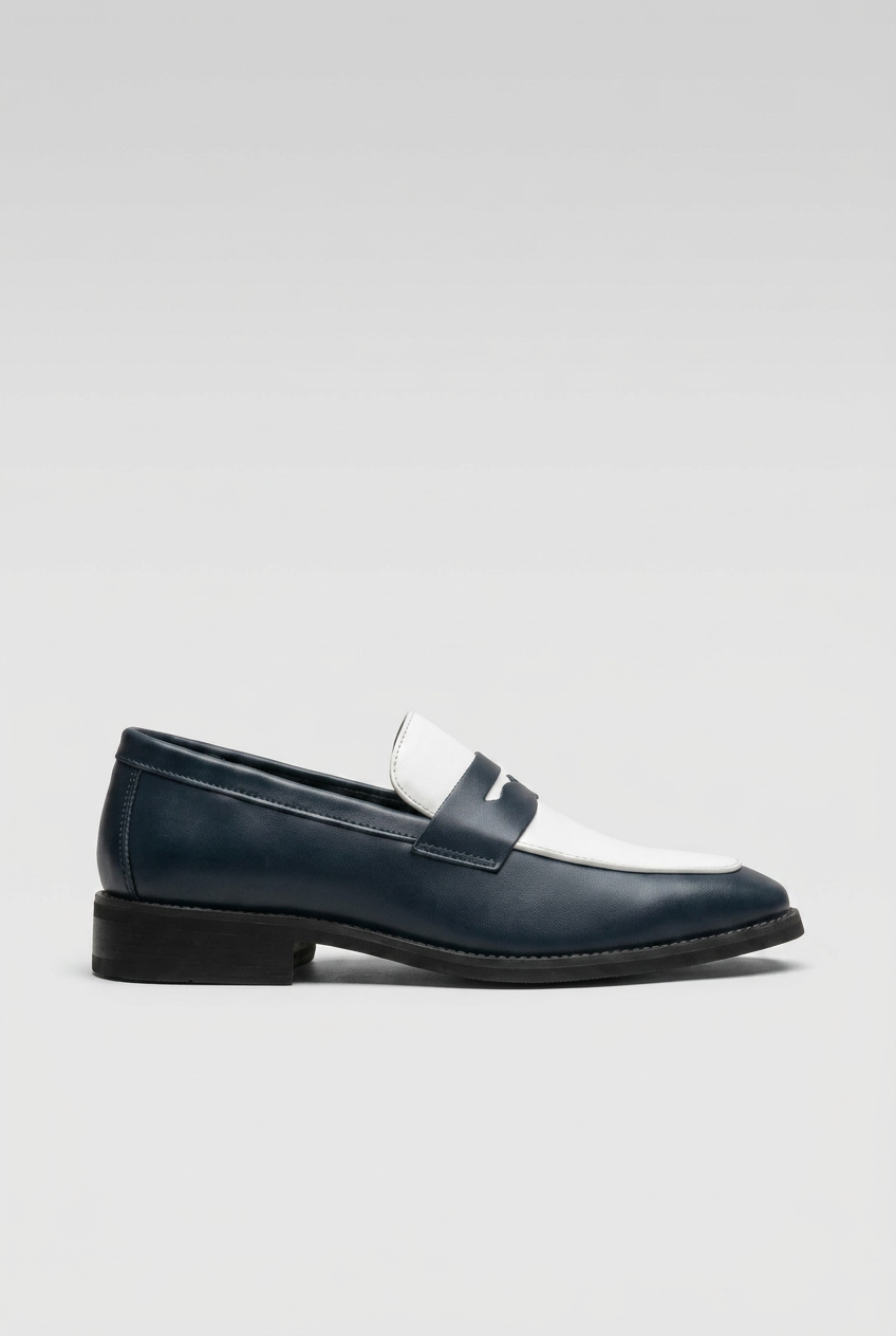Racine | Men's Penny Loafer Slip-On Shoes, Round Toe, Rubber Sole, Casual Everyday