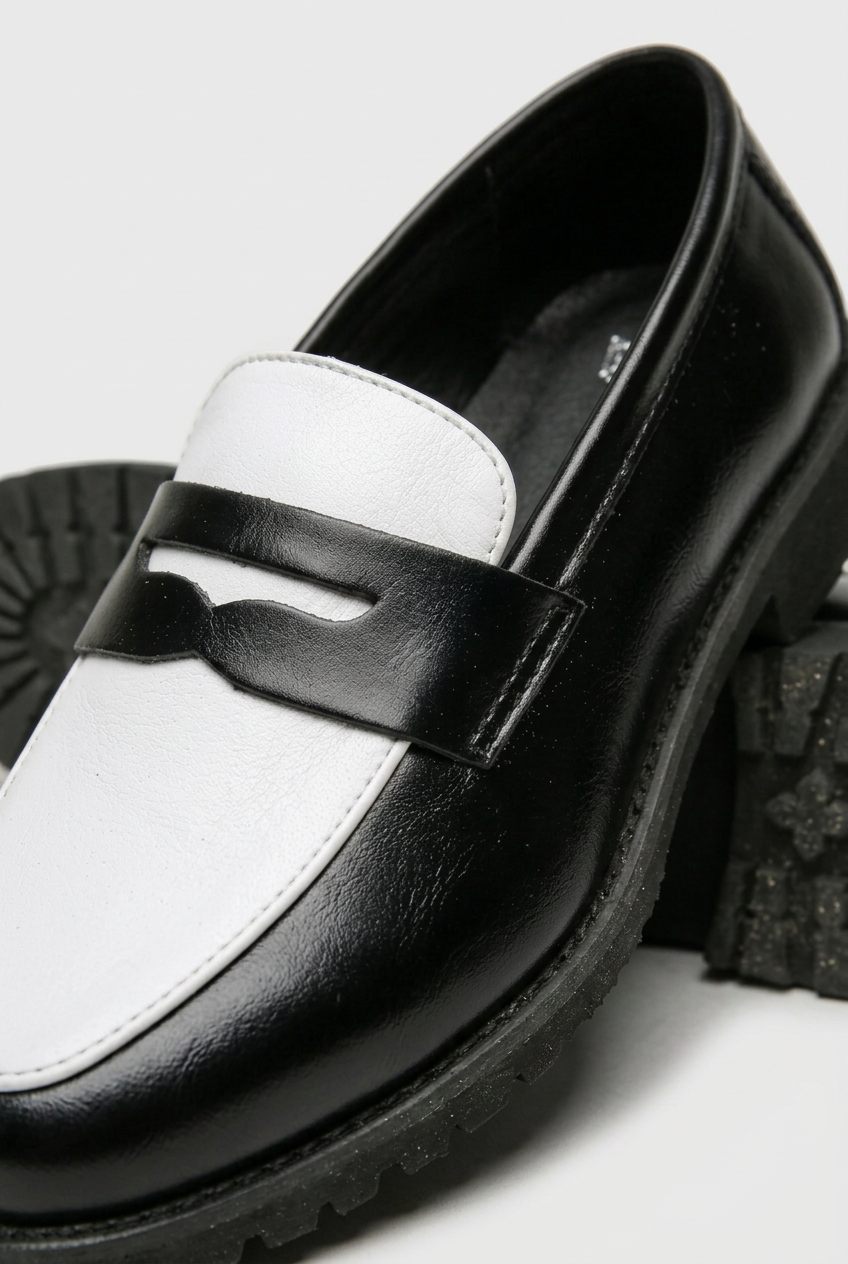 Racine | Men's Penny Loafer Slip-On Shoes, Round Toe, Rubber Sole, Casual Everyday